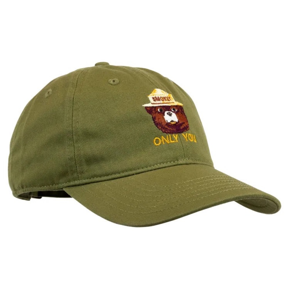 Smokey Bear Organic Cotton Cap Baseball Hat - Green - Picture 2 of 4